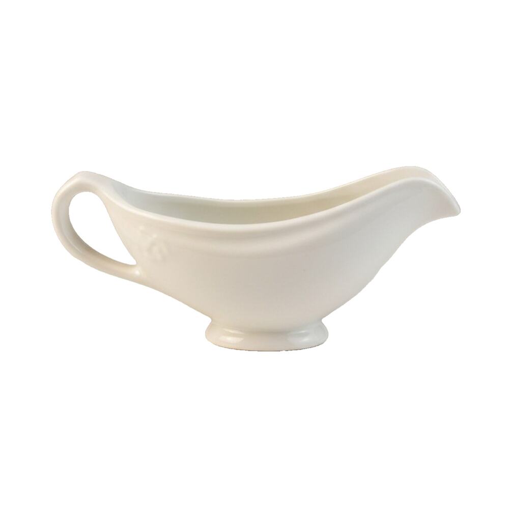 Vintage Sterling Vitrified China Gravy Boat White Restaurant Ware East Liverpool